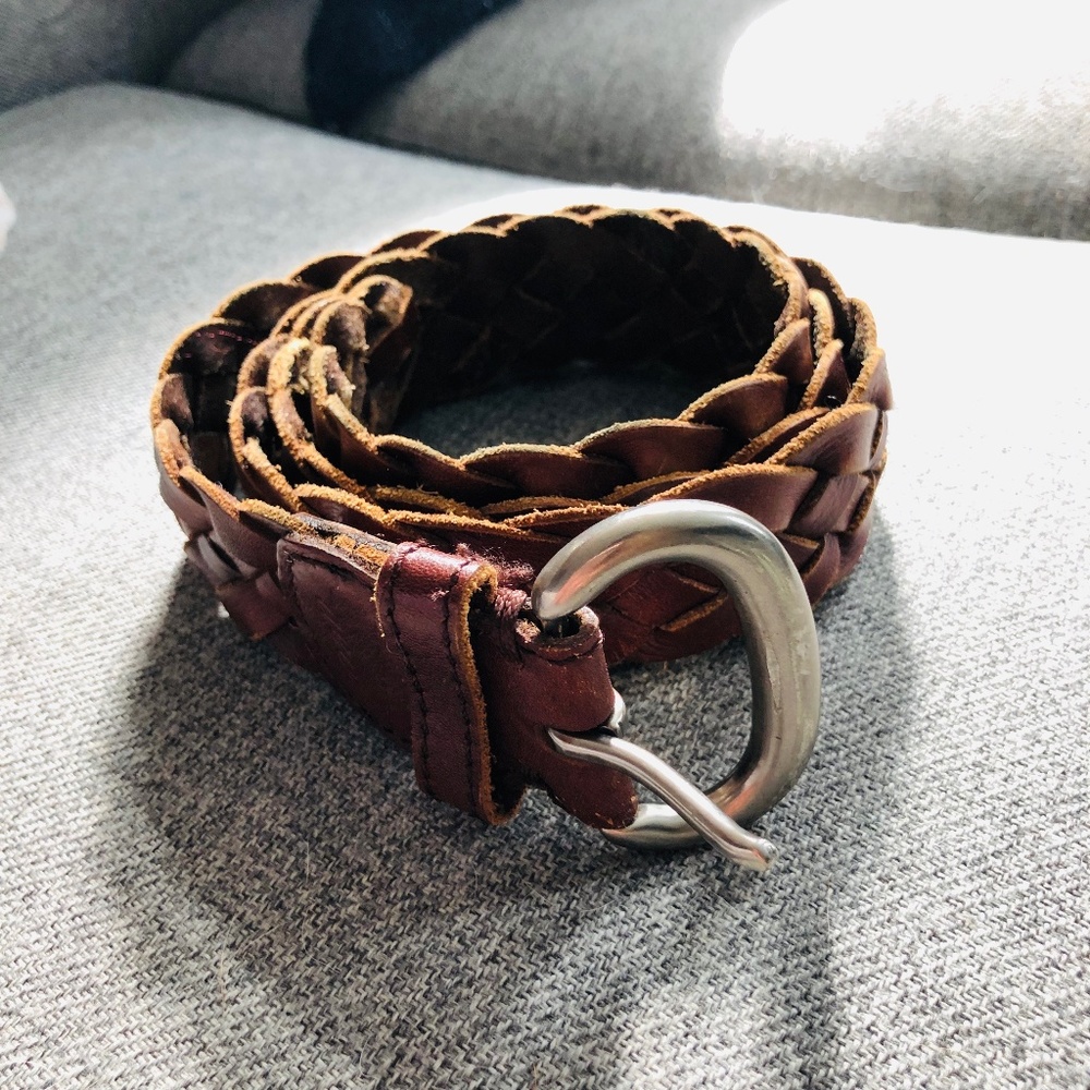 American Eagle Braided Leather Belt